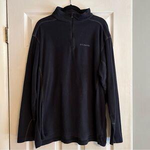 Columbia Men's Black Plush Quarter Zip Sweatshirt size XXL